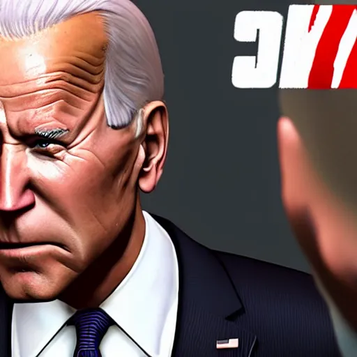 Prompt: joe biden smoking a joint, gta artstyle, wide shot, dramatic lighting, octane render, hyperrealistic, high quality, highly detailed, HD, beautiful, cinematic, 8k, unreal engine, facial accuracy, anatomical accuracy, symmetrical