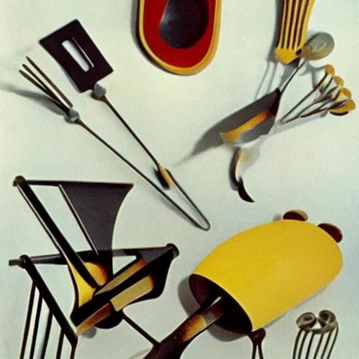 Prompt: kitchen utencils designed by Salvador Dali