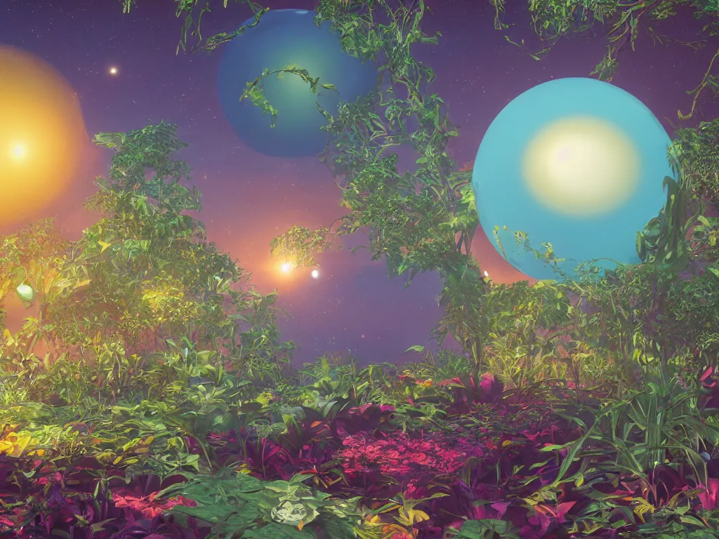 Image similar to the universe is a spheroid region 7 0 5 meters in diameter, sunlight study, art nouveau, kauai, by rachel ruysch and ( ( ( ( ( martin johnson heade ) ) ) ) ) and ( ( ( ( lisa frank ) ) ) ), 8 k, octane render