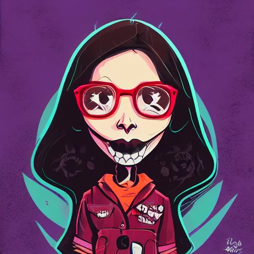 Image similar to portrait skull disney girl by petros afshar, tom whalen, laurie greasley, war face by greg rutkowski