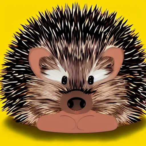 Image similar to the cutest hedgehog in the whole wide world, masterpiece, digital art, light, bright, warm, fuzzy, cute