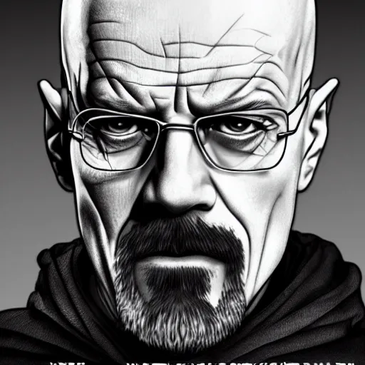 Image similar to walter white in death note, high quality, trending on artstation, 4 k