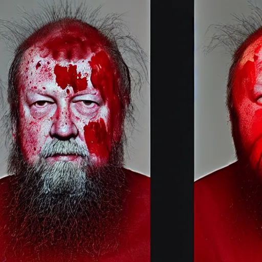 Image similar to portrait. hermann nitsch and hermann nitsch