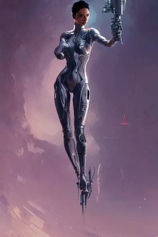 Image similar to space chief general aeon flux profile picture by greg rutkowski, dynamic pose, intricate, futuristic, fantasy, elegant, by stanley artgerm lau, greg rutkowski, thomas kindkade, alphonse mucha, loish, thierry mugler, norman rockwell, 3 d,