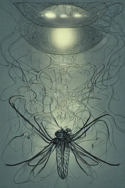 Image similar to cry mosquito healer , in the style of Greg Broadmore and Arthur Rackham and Moebius,trending on artstation, light lighting side view,digital art,surrealism ,macro,blueprint ,vaporwave ,