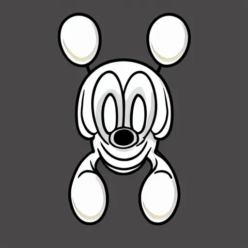 Image similar to skeleton mickey mouse profile picture, dark, pop art, 4 k