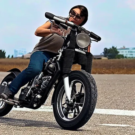 Image similar to One-wheel motorcycle from 2070