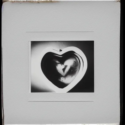 Image similar to Polaroid picture of a human heart