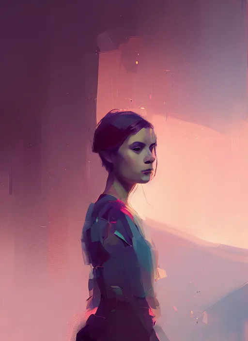 Image similar to portrait of a pretty young lady, forward facing by ismail inceoglu