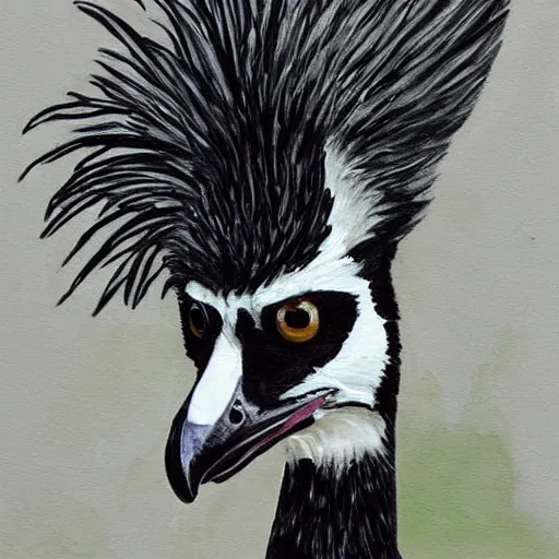 Image similar to Furry magpie art