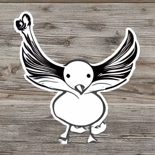 Image similar to cute goose, decal design