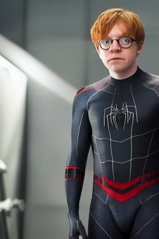 Prompt: Rupert Grint as Dr. Otto Gunther Octavius, Marvel's Spiderman Film