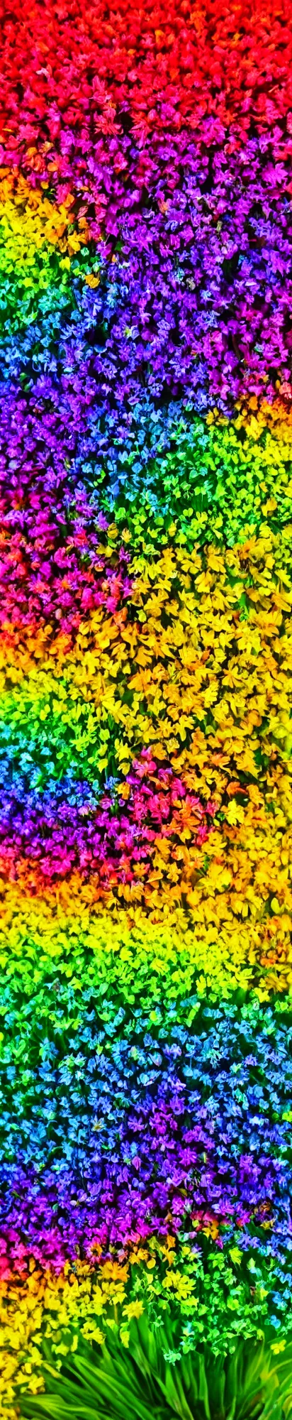 Image similar to vertical macro rainbow flowers