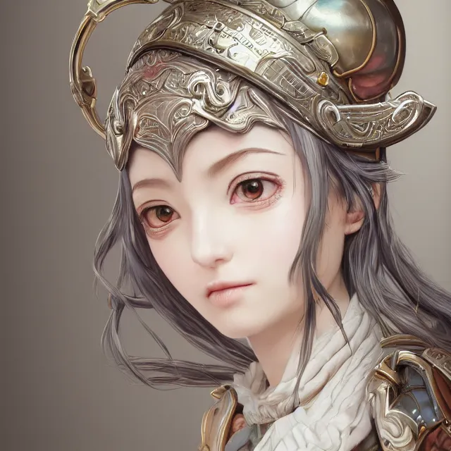 Image similar to studio portrait of neutral good colorful female cleric bard healer as absurdly beautiful, elegant, young sensual anime girl, ultrafine hyperrealistic detailed face illustration by kim jung gi, irakli nadar, intricate linework, sharp focus, bright colors, matte, octopath traveler, final fantasy, unreal engine highly rendered, global illumination, radiant light, intricate environment