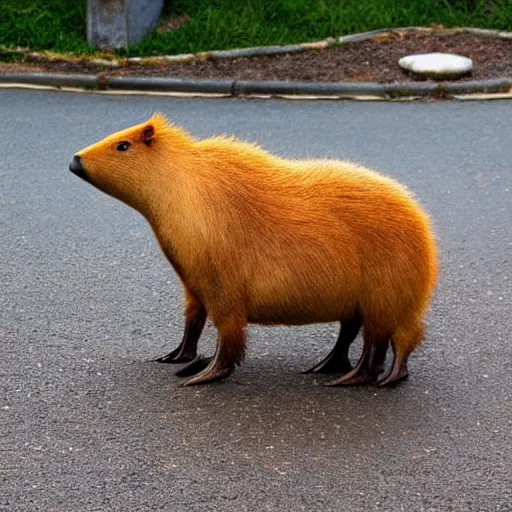 Image similar to robot capybara