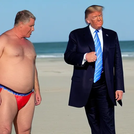 Prompt: trump in mankini