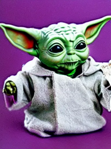 Prompt: baby yoda smocking a joint