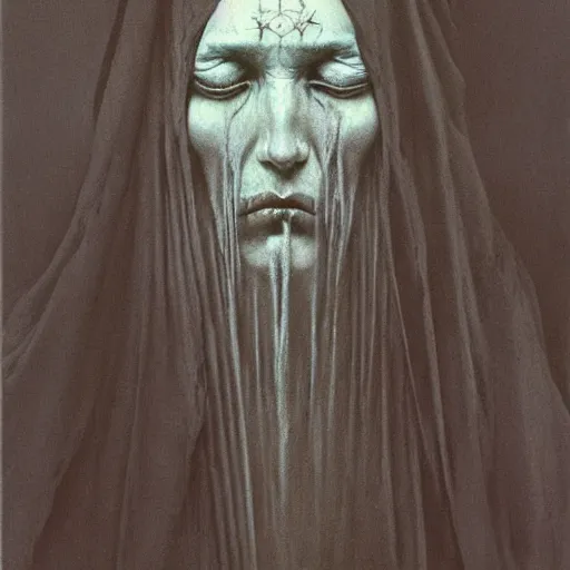 Image similar to our lady of sorrows by zdzisław beksinski, by zdzisław beksinski, by zdzisław beksinski, by zdzisław beksinski, by zdzisław beksinski