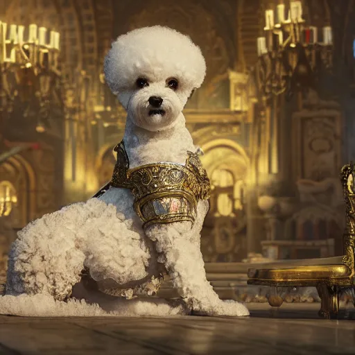 Prompt: bichon frise, fairy tale, stunning, surrounding cinematic light, hyper detailed, ornate and intricate, 4 k cinematic octane render