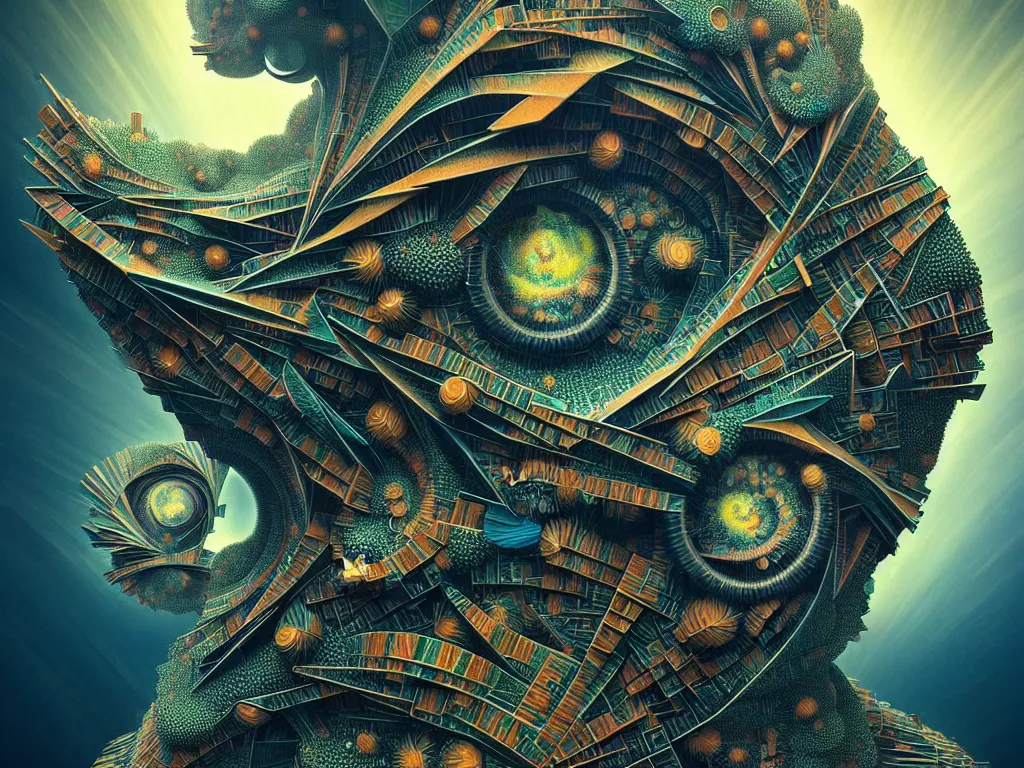 Prompt: highly detailed photo of fractal expansion, trending on deviantart, neo surrealism, sharp focus, a lot of little details, octane, masterpiece, art by max ernst