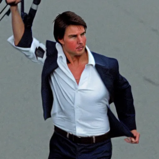 Prompt: Tom Cruise tangoing on the Highway to the Danger zone