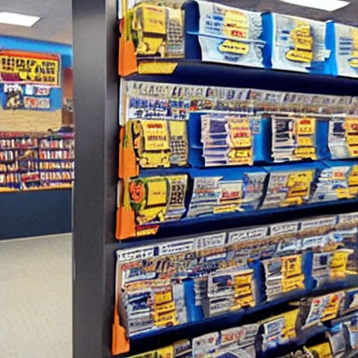 Image similar to blockbuster movie rental store made out of clay