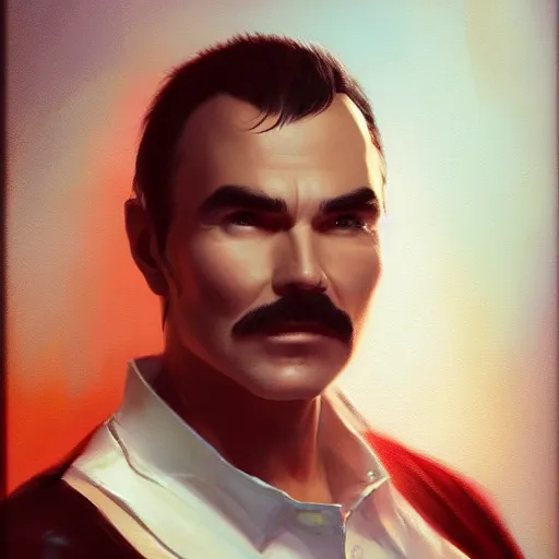 Image similar to a beautiful portrait of burt reynolds, oil painting, Greg Rutkowski, Charlie Bowater, Yuumei, Yanjun Cheng, unreal 5, DAZ, hyperrealistic, octane render, RPG portrait, dynamic lighting, fantasy art, beautiful face