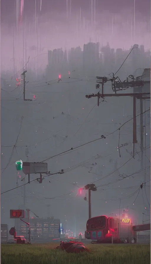 Image similar to rage, by simon stalenhag