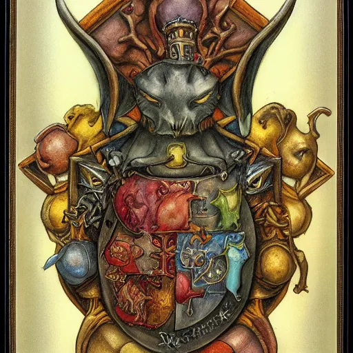 Image similar to coat of arms by brian froud