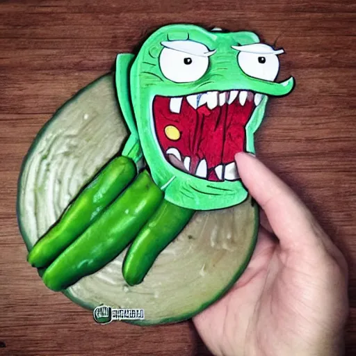 Prompt: pickle rick from rick and morty