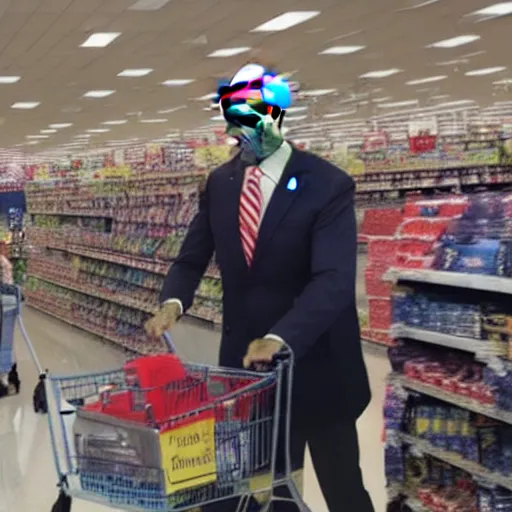 Prompt: Joe Biden at target shopping