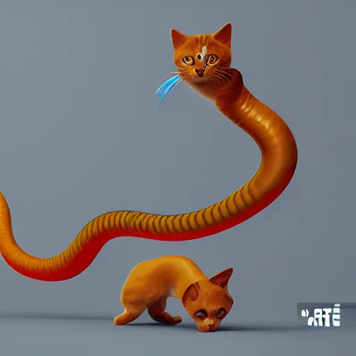 Prompt: Cat-dog-snake tribrid by Roger Magrini, Leticia Gillett, and Nika Maisuradze, trending on artstation, rendered in unreal engine, rendered in octane, artstationHD, artstationHQ, 4k, 8k.