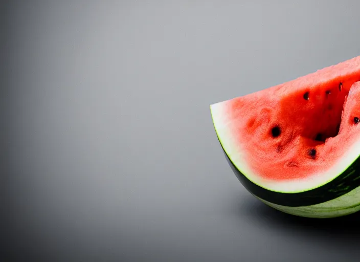 Image similar to photo still of a watermelon with human teeth, 8 k, studio lighting bright ambient lighting key light, 8 5 mm f 1. 8