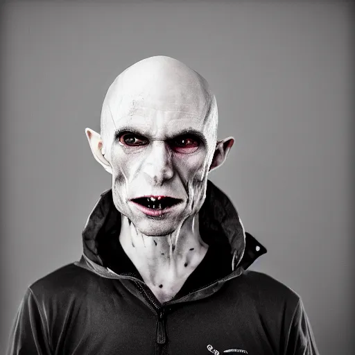 Image similar to portrait of nosferatu after boxing, brews blood, sweating, 5 0 mm lens, realistic photography