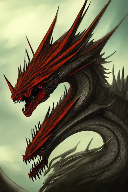 Image similar to a fierce dragon by nick deligaris