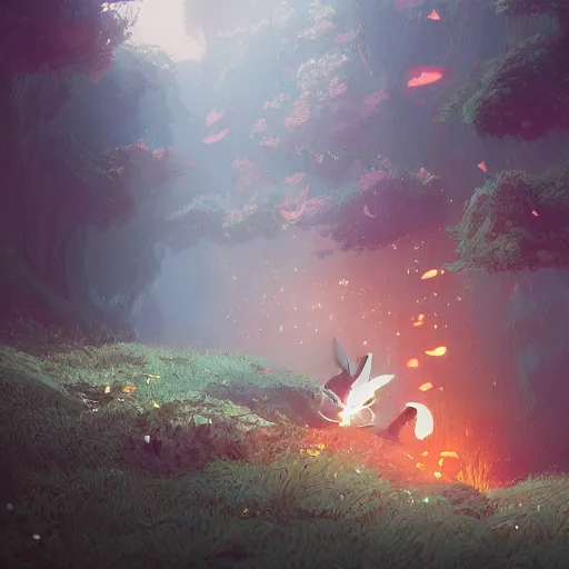 Image similar to cute rabbit by victo ngai and andreas rocha and greg rutkowski trending on artstation unreal engine 8 k hd wallpaperjpeg artifact blur