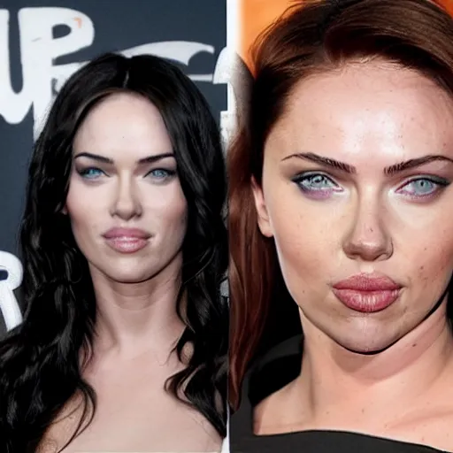 Image similar to an actress that looks like both megan fox and scarlett johansson