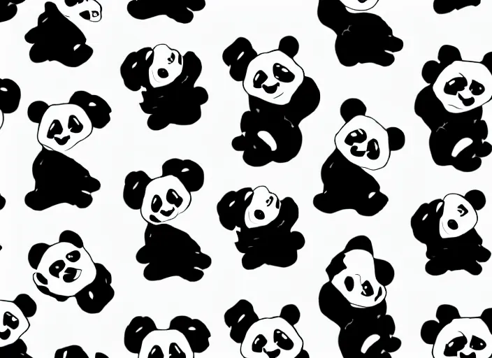 Prompt: panda pattern