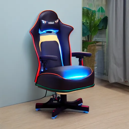 Image similar to gaming chair as toilet