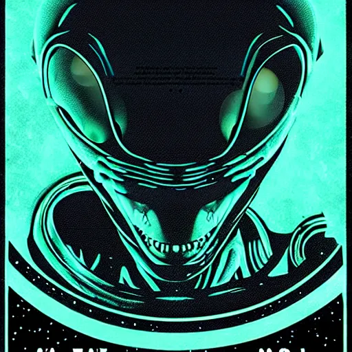 Image similar to alien poster art by imagine effects