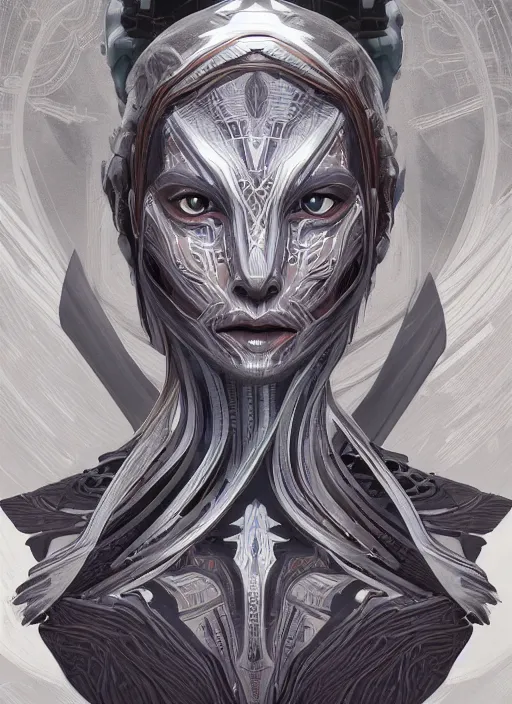 Prompt: symmetry!! portrait of silver alien in the style of horizon zero dawn, machine face, intricate, elegant, highly detailed, digital painting, artstation, concept art, smooth, sharp focus, illustration, art by artgerm and greg rutkowski and alphonse mucha, 8 k