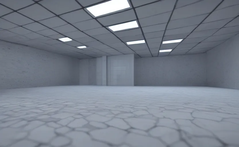 Prompt: empty room, open shiny floor, hyper details, unreal engine and v - ray render.