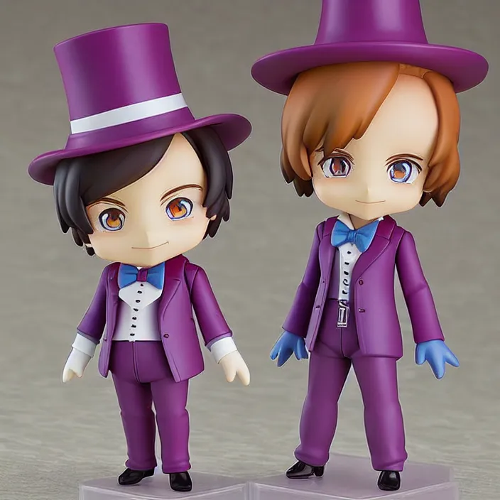 Image similar to Willy Wonka, An anime Nendoroid of [Character Here], figurine, detailed product photo