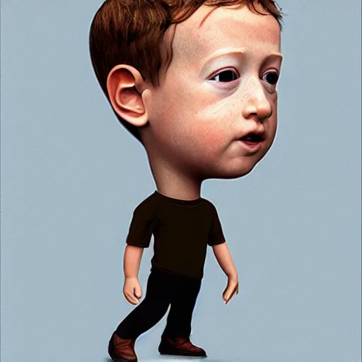 Image similar to a baby with the head of mark zuckerberg