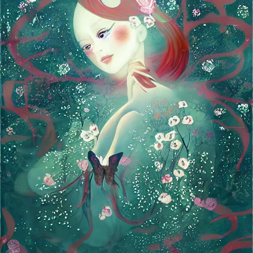 Image similar to mystic fairytale by Aya Takano