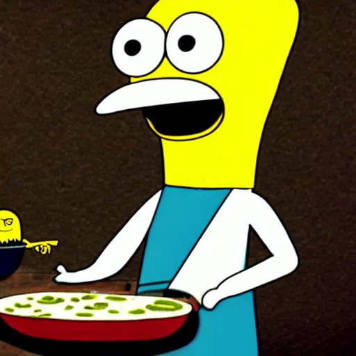 Image similar to lemongrab from adventure time on a cooking show, hd, 4 k, intricate detail