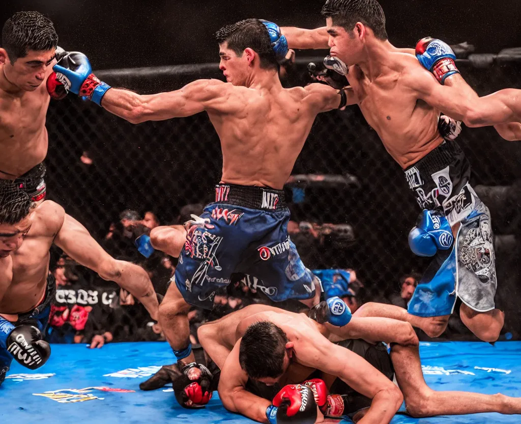 Image similar to chito vera knocks out dominick cruz via headkick, by annie leibovitz and steve mccurry, natural light, detailed face, canon eos c 3 0 0, ƒ 1. 8, 3 5 mm, 8 k, medium - format print