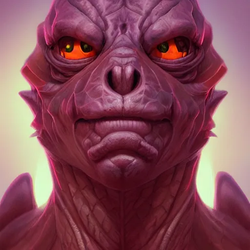 Prompt: Portrait of a Lizardman, evil look, mattepainting concept Blizzard pixar maya engine on stylized background splash comics global illumination lighting artstation lois van baarle, ilya kuvshinov, rossdraws