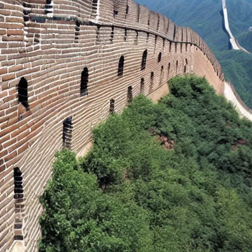 Image similar to Great Wall of china made of Lego bricks