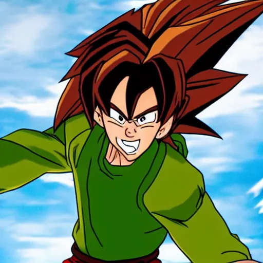 shaggy rogers(as the legendary super saiyan) powering, Stable Diffusion